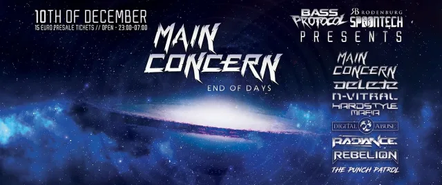 Poster: Bass Protocol x Main Concern - End Of Days