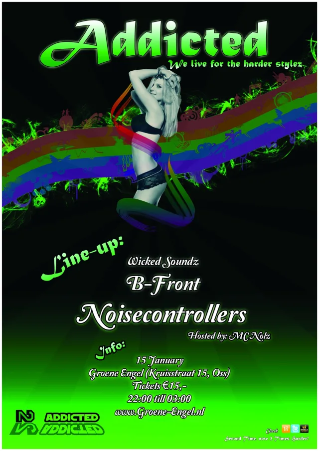 Poster: Addicted in Groene Engel Oss