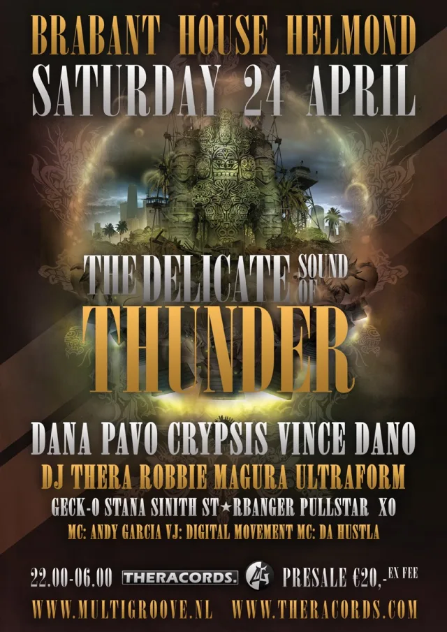 Poster: Multigroove & Theracords - The Delicate Sound of Thunder