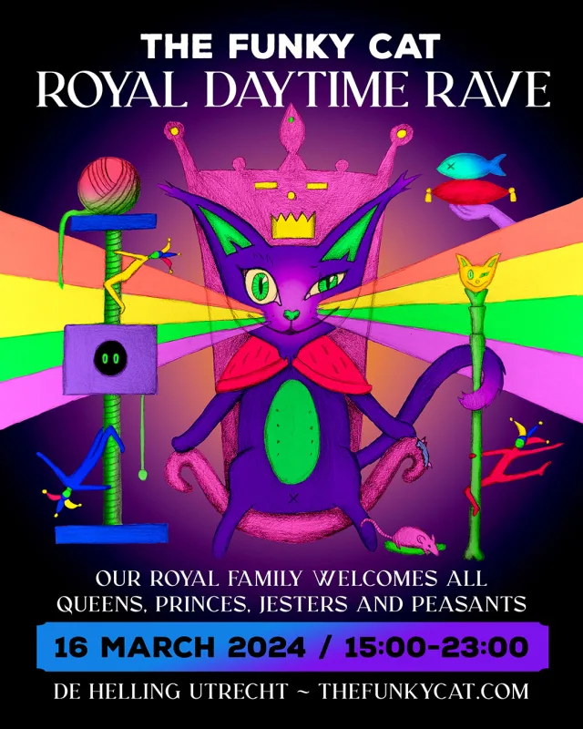 Poster: The Funky Cat - Royal Daytime Rave