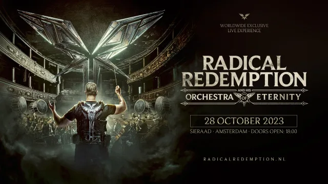 Poster: Radical Redemption & his Orchestra of Eternity Live in Concert, Sieraad Amsterdam
