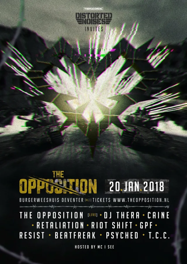 Poster: Distorted Noises invites: The Opposition