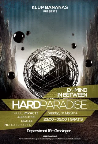 Poster: Hard Paradise - Klup Bananas Groningen