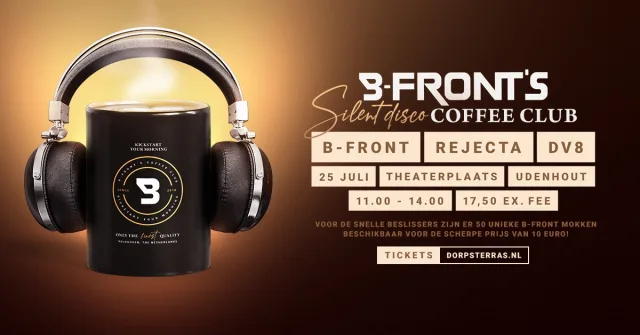 Poster: B-front's Silent Disco Coffee Club