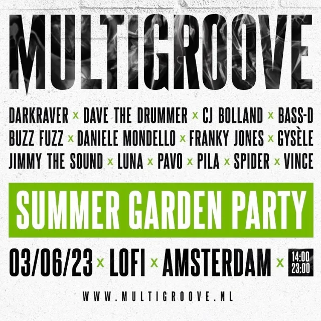 Poster: Multigroove 2023 - Summer Garden Party