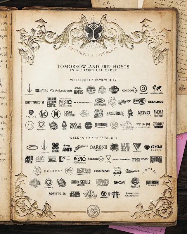 Poster: Tomorrowland 2019 - Book of Wisdom