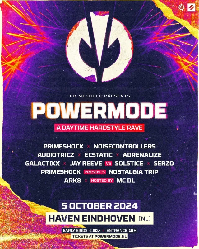 Poster: Primeshock presents Powermode: A Daytime Hardstyle Rave