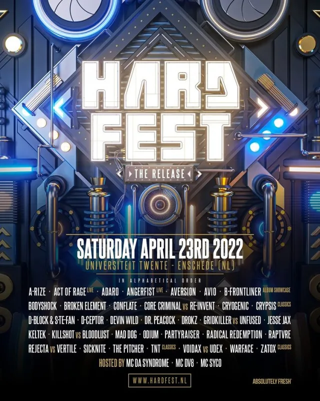 Poster: HARDFEST 2022 - The Release