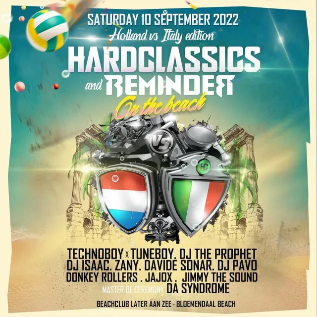 Poster: HardClassics on the Beach - Holland vs Italy edition