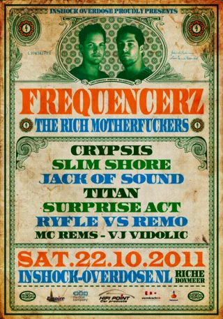 Poster: Inshock Overdose - Frequencerz The Rich MF's