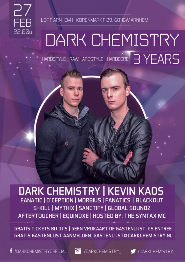 Poster: 3 Years of Dark Chemistry
