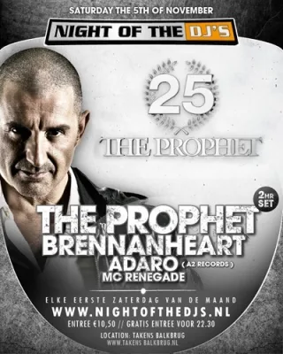 Poster: Night Of The DJ's - 25 Years The Prophet