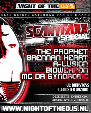 Poster: Night of the Dj's · Scantraxx Special