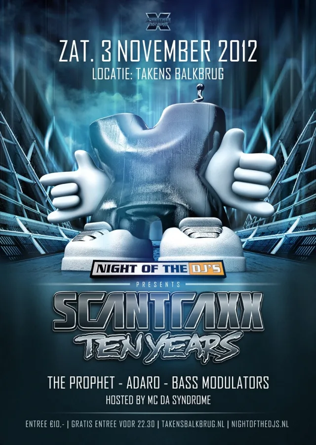Poster: Night Of The DJ's - Scantraxx 10 Years