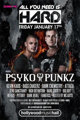 Poster: All You Need is Hard presents Psyko Punkz