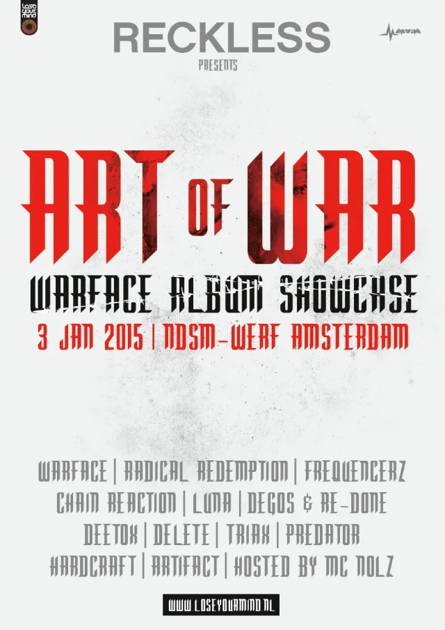 Poster: Reckless presents: Warface Album Showcase