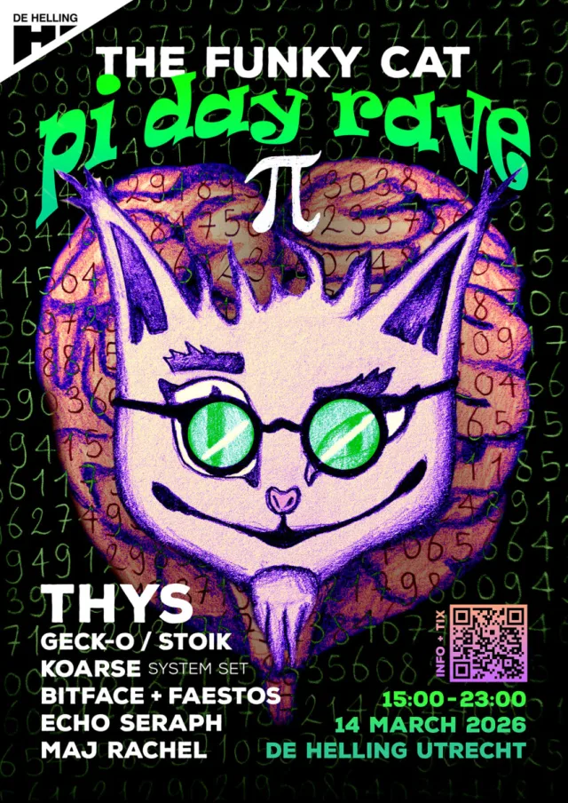 Poster: The Funky Cat - Pi Day Rave