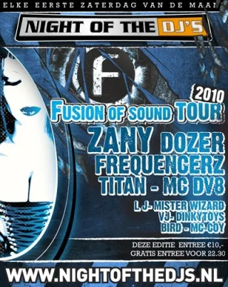 Poster: Night of the Dj's - Fusion Tour 2010