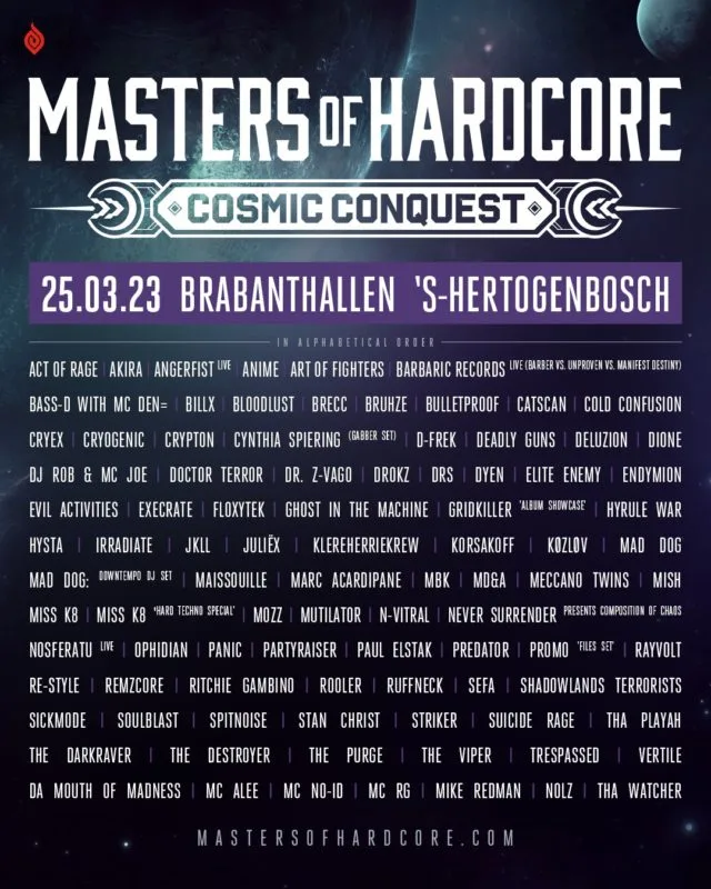 Poster: Masters of Hardcore - Cosmic Conquest