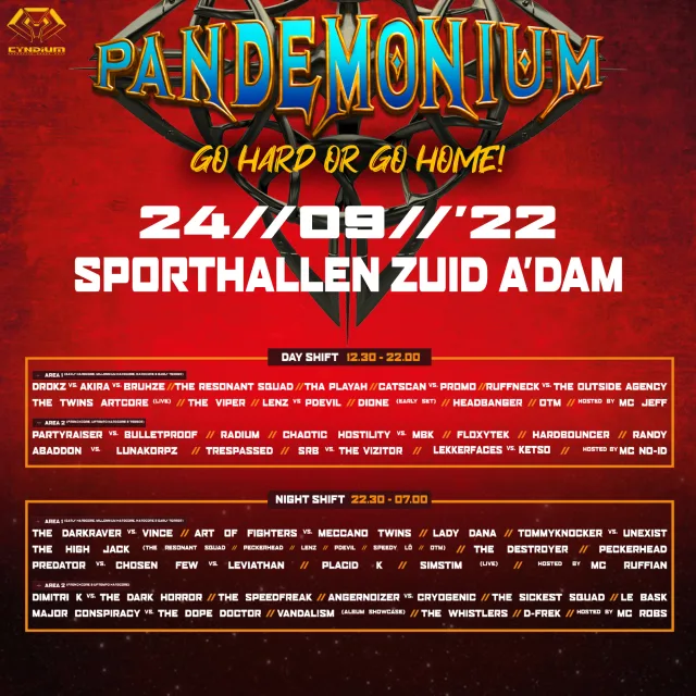 Poster: Pandemonium 2022 - Go Hard or Go Home