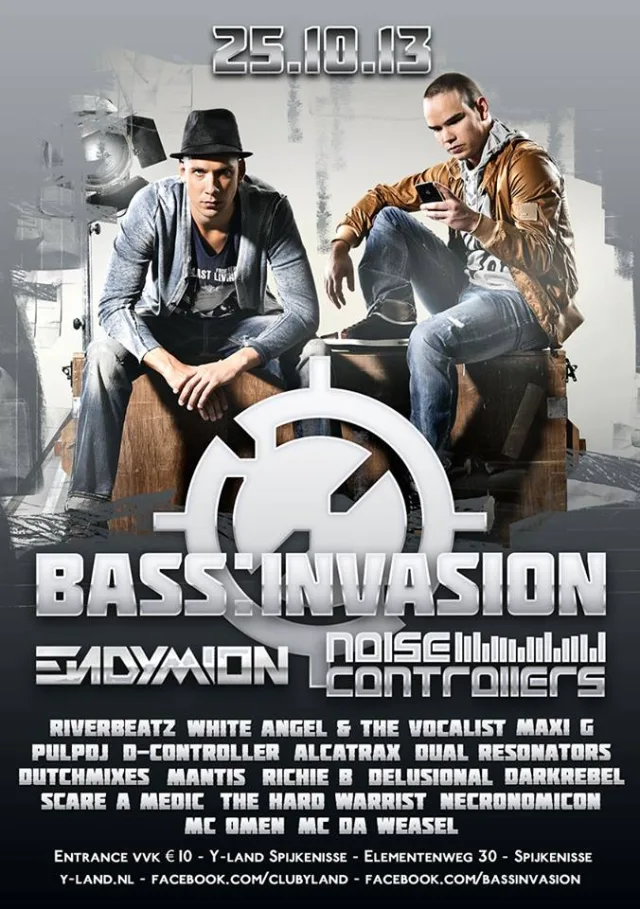 Poster: BASS:INVASION PRESENT: NOISECONTROLLERS & ENDYMION
