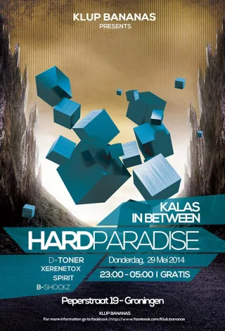 Poster: Hard Paradise - Klup Bananas Groningen