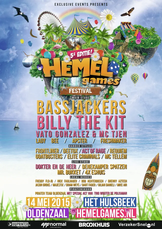 Poster: Hemelgames Festival, Recreatiegebied 't Hulsbeek, Oldenzaal