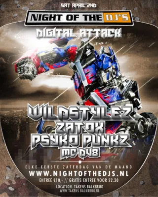 Poster: Night of the Dj's - Digital attack