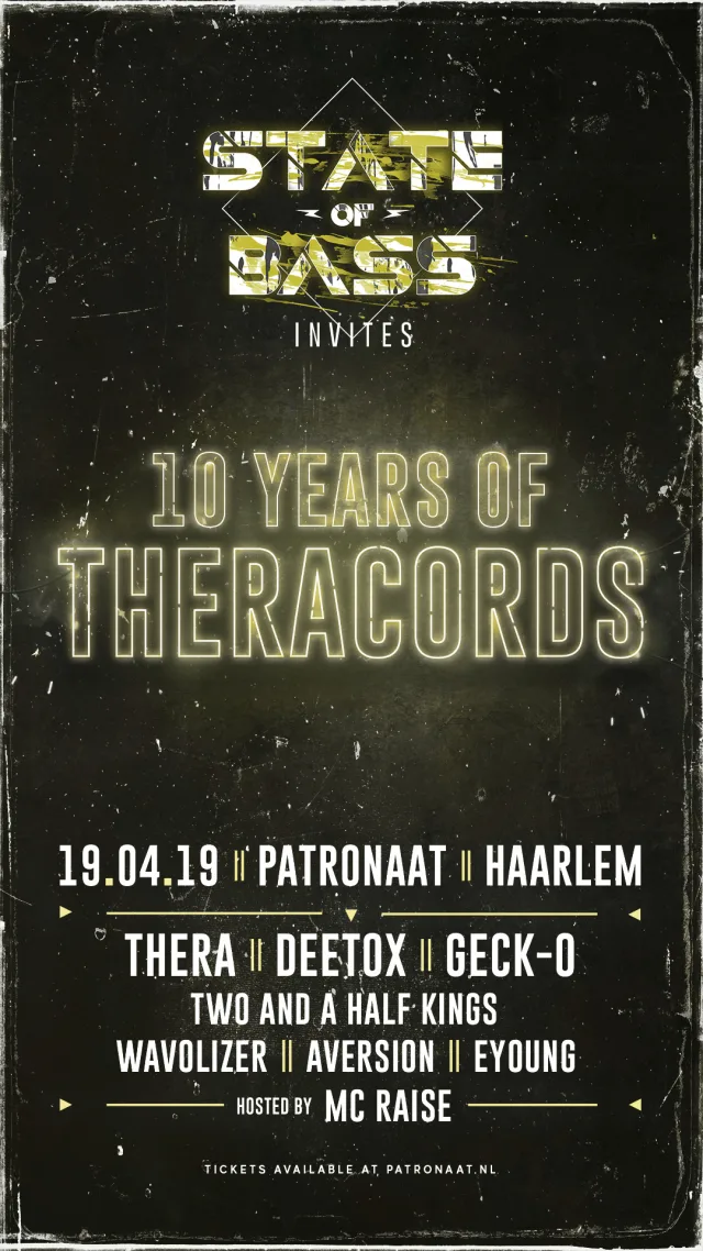 Poster: State of Bass Invites - 10 Years Theracords