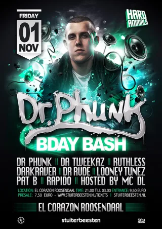 Poster: Hard Animals: Dr. Phunk's Birthday Bash
