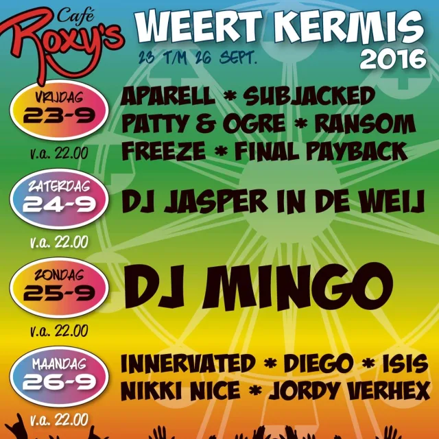 Artwork: Final Payback @ Weert Kermis 2016 invites Ransom
