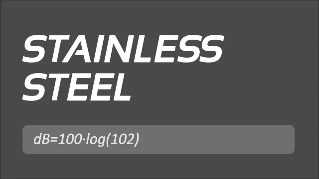 Artwork: Stainless Steel - dB=100·log(102)