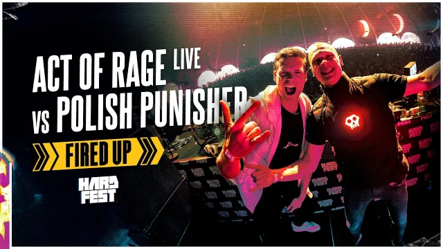 Artwork: Act of Rage Live vs Polish Punisher Fired Up @ HARDFEST 2026