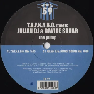 Cover: T.A.F.K.A.B.O. & Julian DJ & Davide Sonar - The Pump
