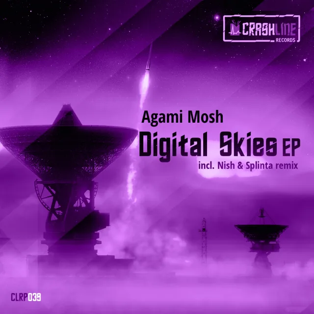 Cover: Agami Mosh - Digital Skies EP (incl. Nish & Splinta remixes) [Crashline Records Purple]
