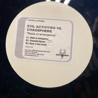 Cover: Evil Activities & Chaosphere - State Of Emergency