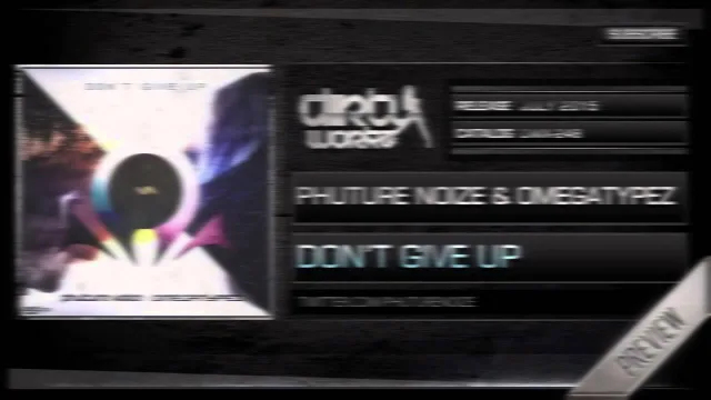 Cover: Phuture Noize & Omegatypez - Don't Give Up
