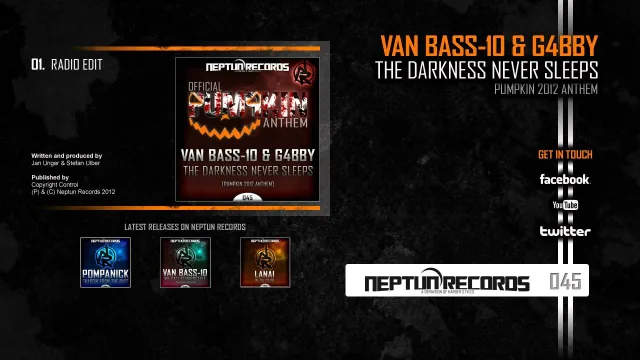 Cover: Van Bass-10 & G4bby - The Darkness Never Sleeps (Pumpkin 2012 Anthem)