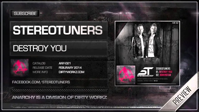 Cover: Stereotuners - Destroy You / Dominator