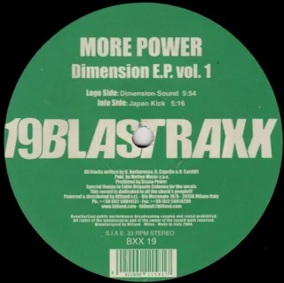 Cover: More Power - Dimension E.P. vol. 1