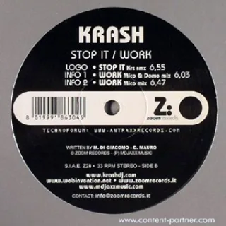 Cover: Krash - Stop It / Work
