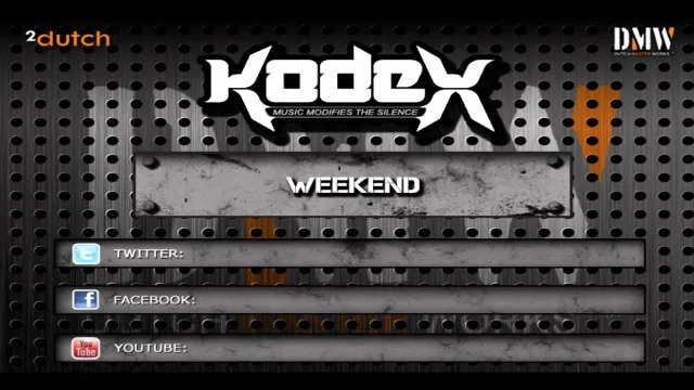 Cover: Kodex - Weekend / Paranormal Activities